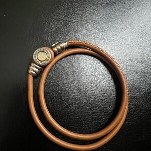 Pandora Brown Leather Wrap Bracelet